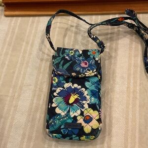 Vera Bradley Floral Crossbody Bag - Blue and Yellow